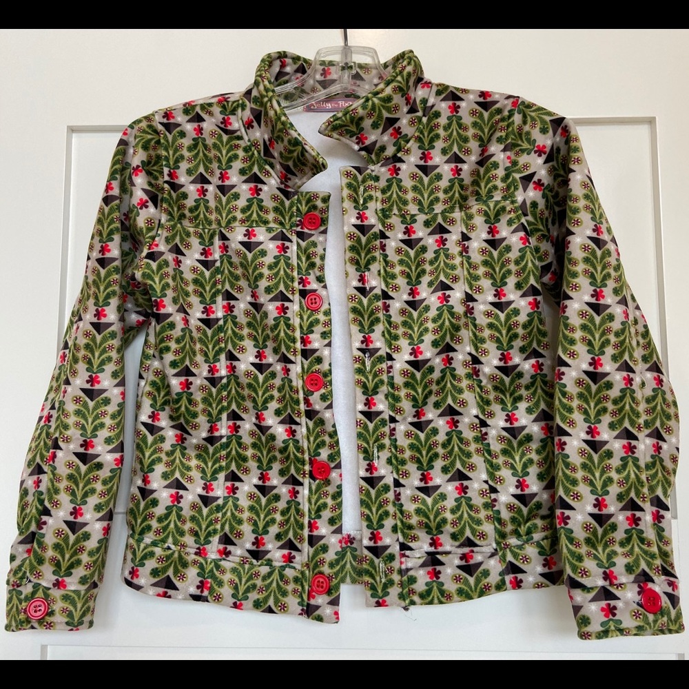 Jelly the Pug Size 7 Christmas Tree Velour Jacket
